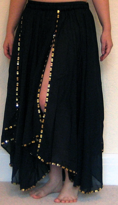Black-Chiffon-skirt-front