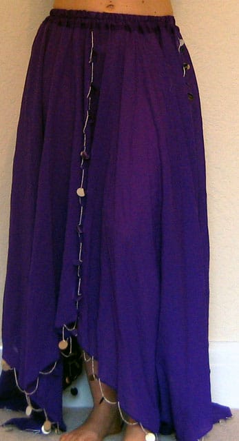 Purple-Chiffon-skirt